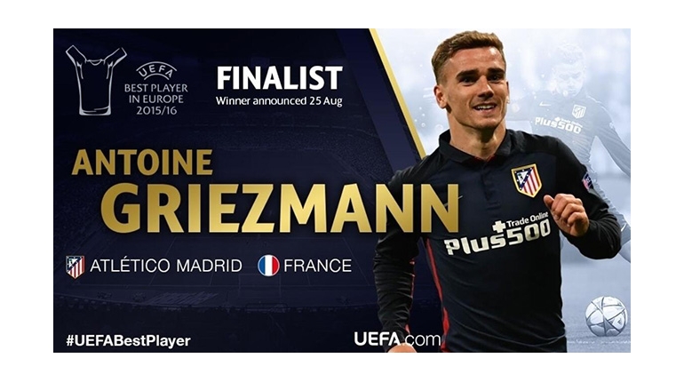 آنتوان گریزمان یکی از نامزدهای دریافت جایزه بهترین بازیکنان اروپا